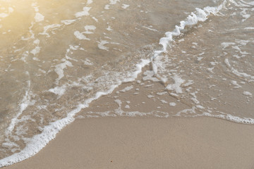 Top view of some waves washed sand on the holiday. 