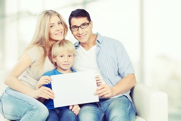 Beautiful smiling Lovely family indoors