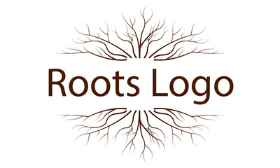 Logo with a pattern of tree roots