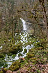 La source du Tabourot, cascade, Dessoubre, Consolation-Maisonnettes, massif du Jura, France