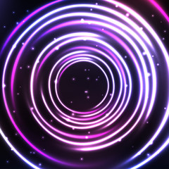 Naklejka premium Shiny cosmic circles