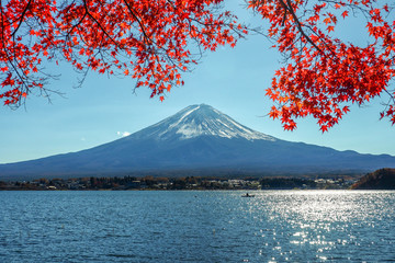 Autumn Season Fuji  Mountain at Kawaguchiko lake, Japan.