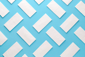 paper tissue abstract pattern on blue background