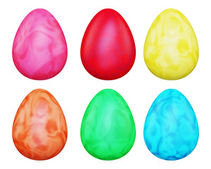 Set of colorful easter eggs