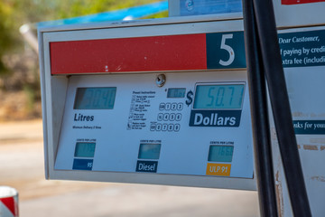 Digital petrol gasoline pump in Australia different types of gas