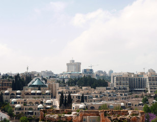 panorama della città di Gerusalemme dall'alto
