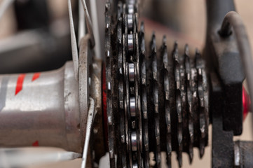 Bicycle rear gears and chain
