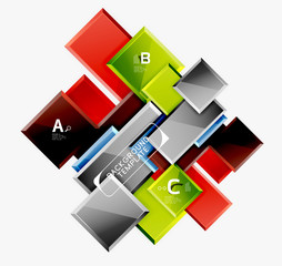 Abstract square composition for background, banner or logo