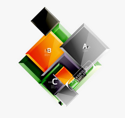 Abstract square composition for background, banner or logo