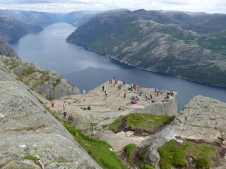 Preikestolen pulpit. Lysefjord fiord. Norway