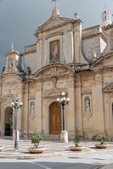 church facade with sky background