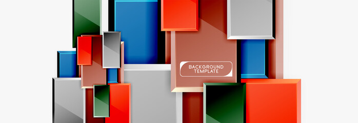 Minimal square banner abstract background