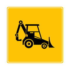 tractor icon in yellow background