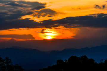 Mountain tree sky in Thailand  