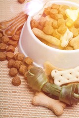 Bowl Filled with Dog Food