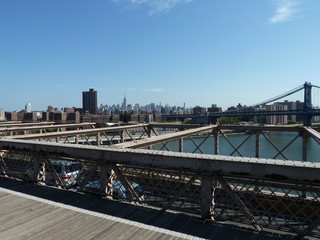 New York City skyline from the Brooklyn Bridge