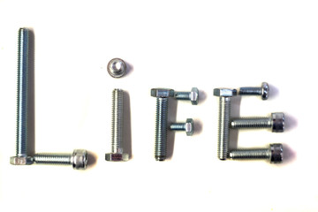 bolts laid out in the word life