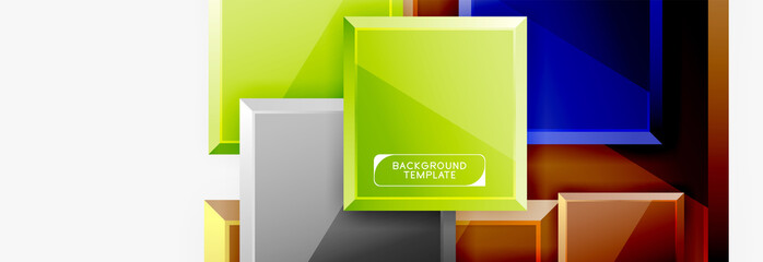 Fototapeta premium Abstract square composition for background, banner or logo
