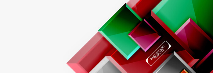 Abstract square composition for background, banner or logo