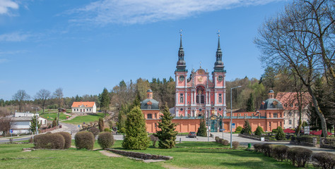 die bekannte Wallfahrtskirche Swieta Lipka (Heiligelinde) in Ermland-Masuren,Polen - obrazy, fototapety, plakaty