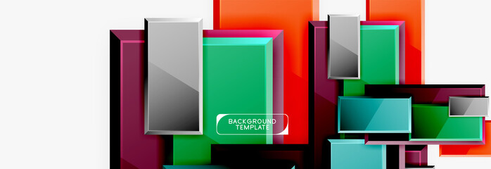 Minimal square banner abstract background