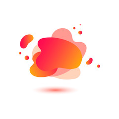 Gradient abstract background with flowing liquid shapes. Place for text. Graphic element for flyer, logo, invitation, web, presentation, banner, poster. Vector illustration on white background.