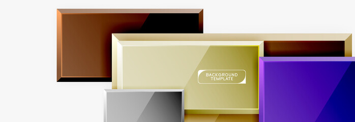 Abstract square composition for background, banner or logo