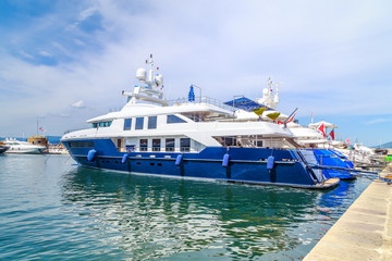 Boats in a port of Saint Tropez, France