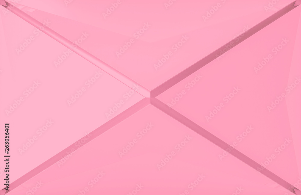 Poster 3d rendering. sweet soft pink color tone grid art space for any design wall background.