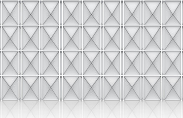 3d rendering. modern gray polygonal pattern stack wall design background.