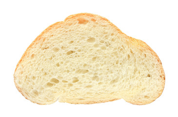 Bread white slice cut  isolated on white background with clipping path.