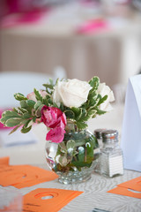 flower arrangement on table
