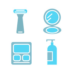 cosmetics and beauty icons set