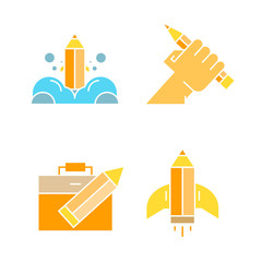 creativity and design icons set