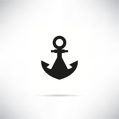 anchor icon in white gray background