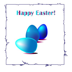 Easter Egg Text Happy Easter!