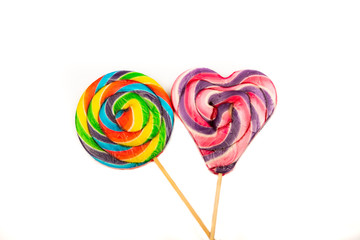 colorful lollipop isolated 