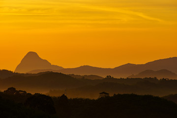 View point Samed Nang Chee Landmark in the Andaman sea and Phangnga Thailand On the forest among...