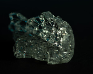 shattered temperd glass shard