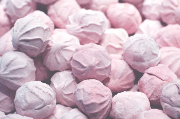 Lots of sweet marshmallow white and pink.