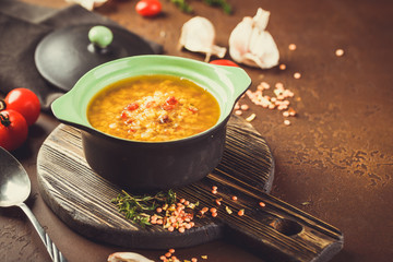 Lentil soup - Masoor Dal or Dal Tadka Curry