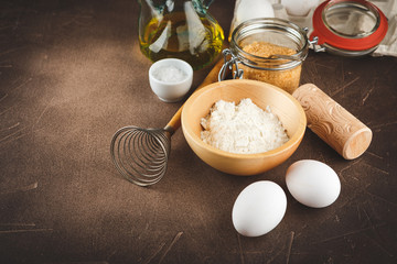 Items and ingredients for baking