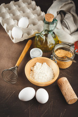 Items and ingredients for baking