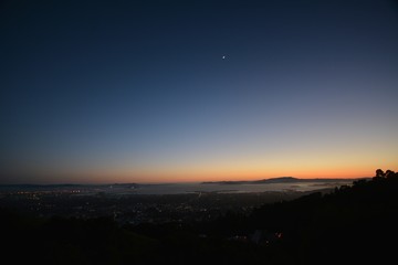 Dusk Impressions from Berkeley on April 29, 2017, California USA