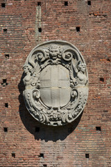 15th century Sforza Castle (Castello Sforzesco), Milan, Italy