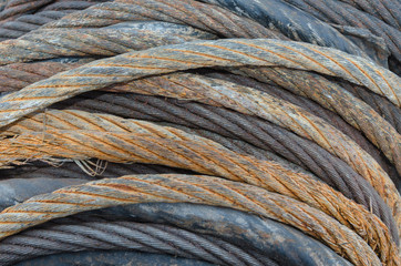 Rusty Cable on Spool Horizontal
