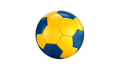Obraz premium Football 3d concept. Ball with national flag of Sweden. Isolated on the white background.