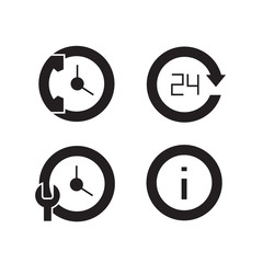 clock and support icons