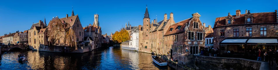 Wall murals Rozenhoedkaai, Famous place in Bruges, Belgium