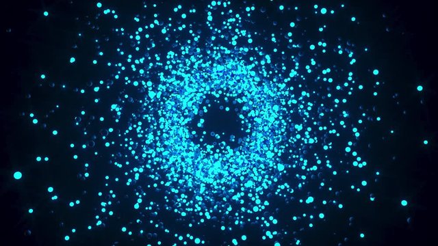 Fission -Abstract Space Blue- 3D Motion Graphic - 4K UHD 3840-2160